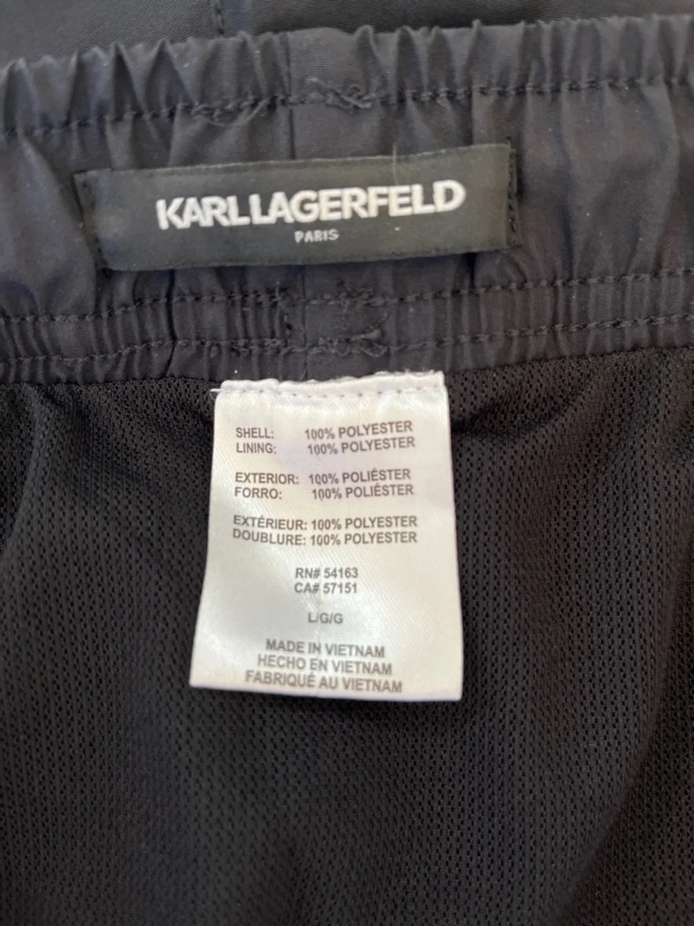Karl Lagerfeld Swim Trunks 5” Pockets‎ Elastic Drawstring Waist Brief Liner